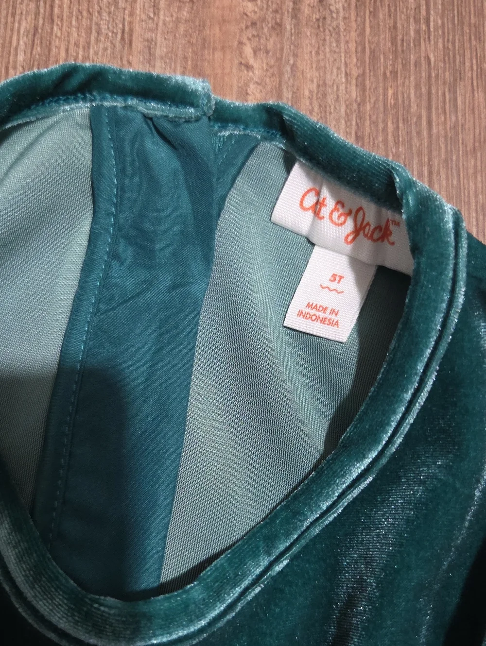 Cat & Jack Emerald Green Velvet Party Dress